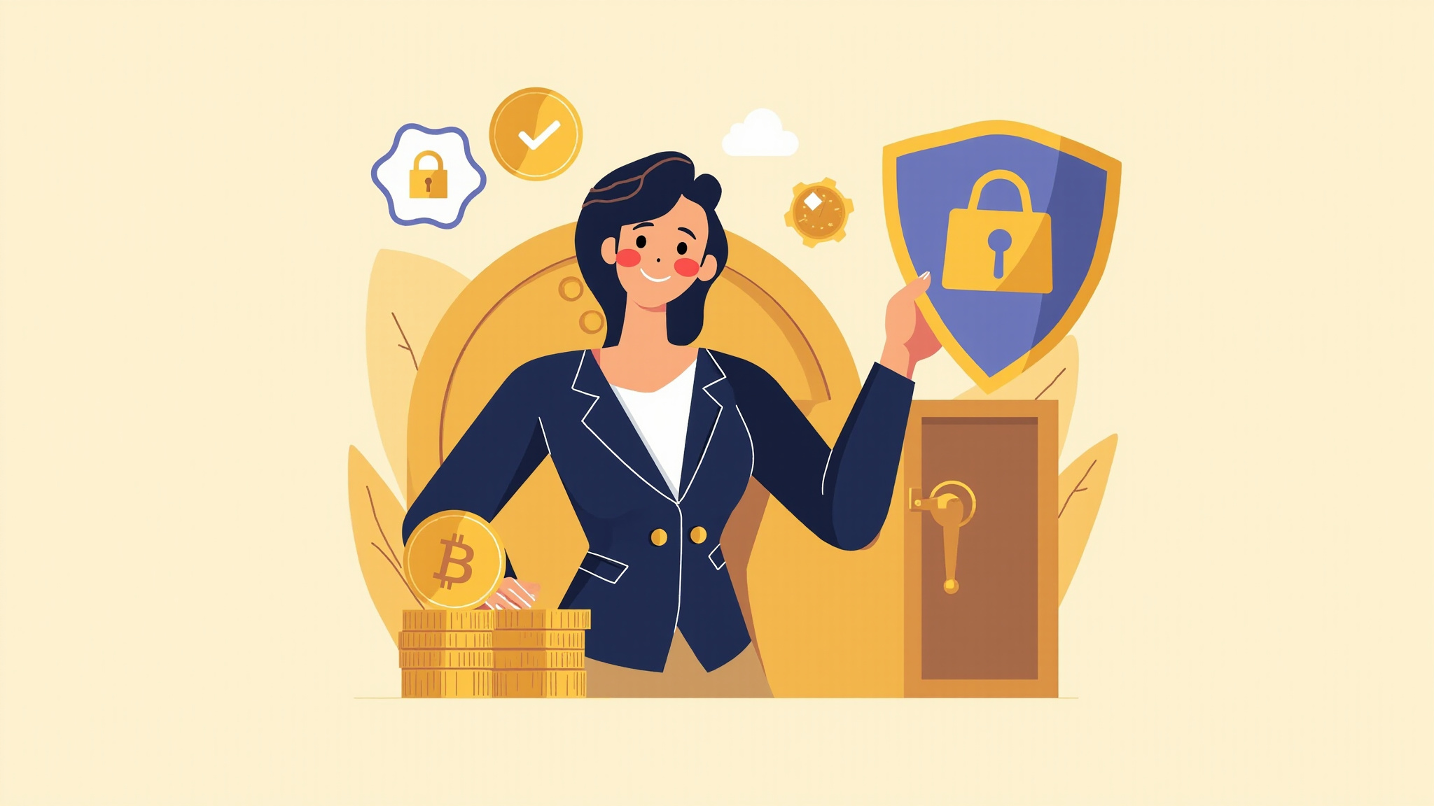 Coinvault security explainer — animated explainer case illustration